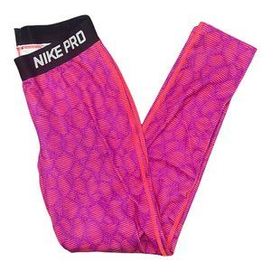 Nike Pro Women's Large Pink Geometric Leggings